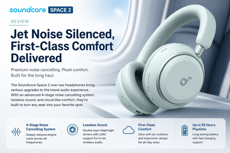 Soundcore Space 2 Review: Jet Noise Silenced, First-Class Comfort Delivered